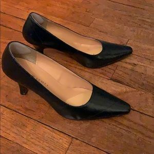 Navy Pointed Toe Pumps